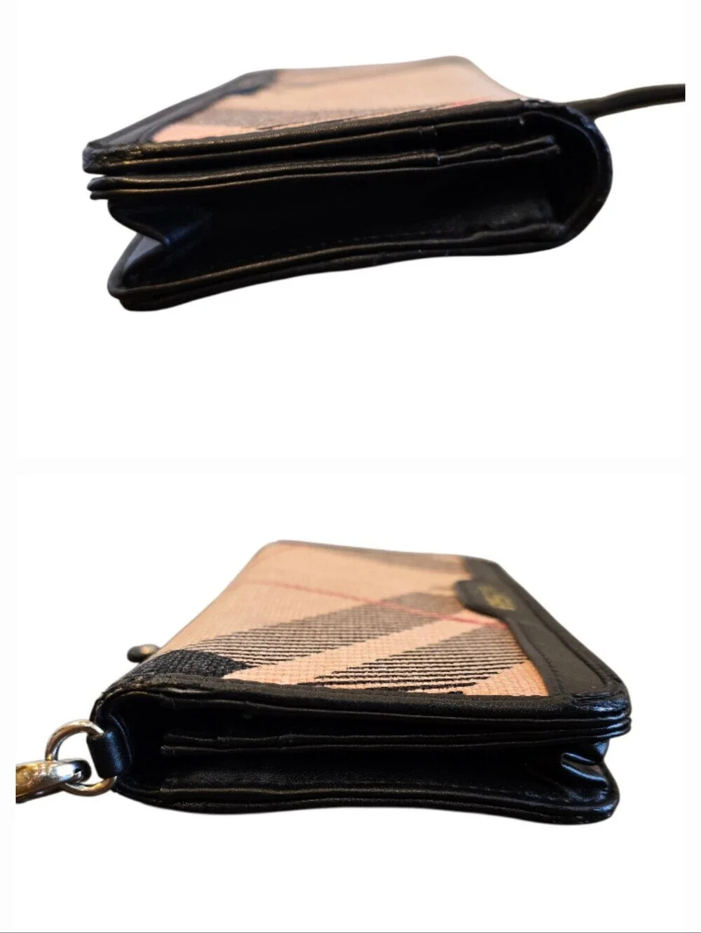 Spartina 449 Telfair Black Tan Plaid Continental Wristlet Clutch Wallet